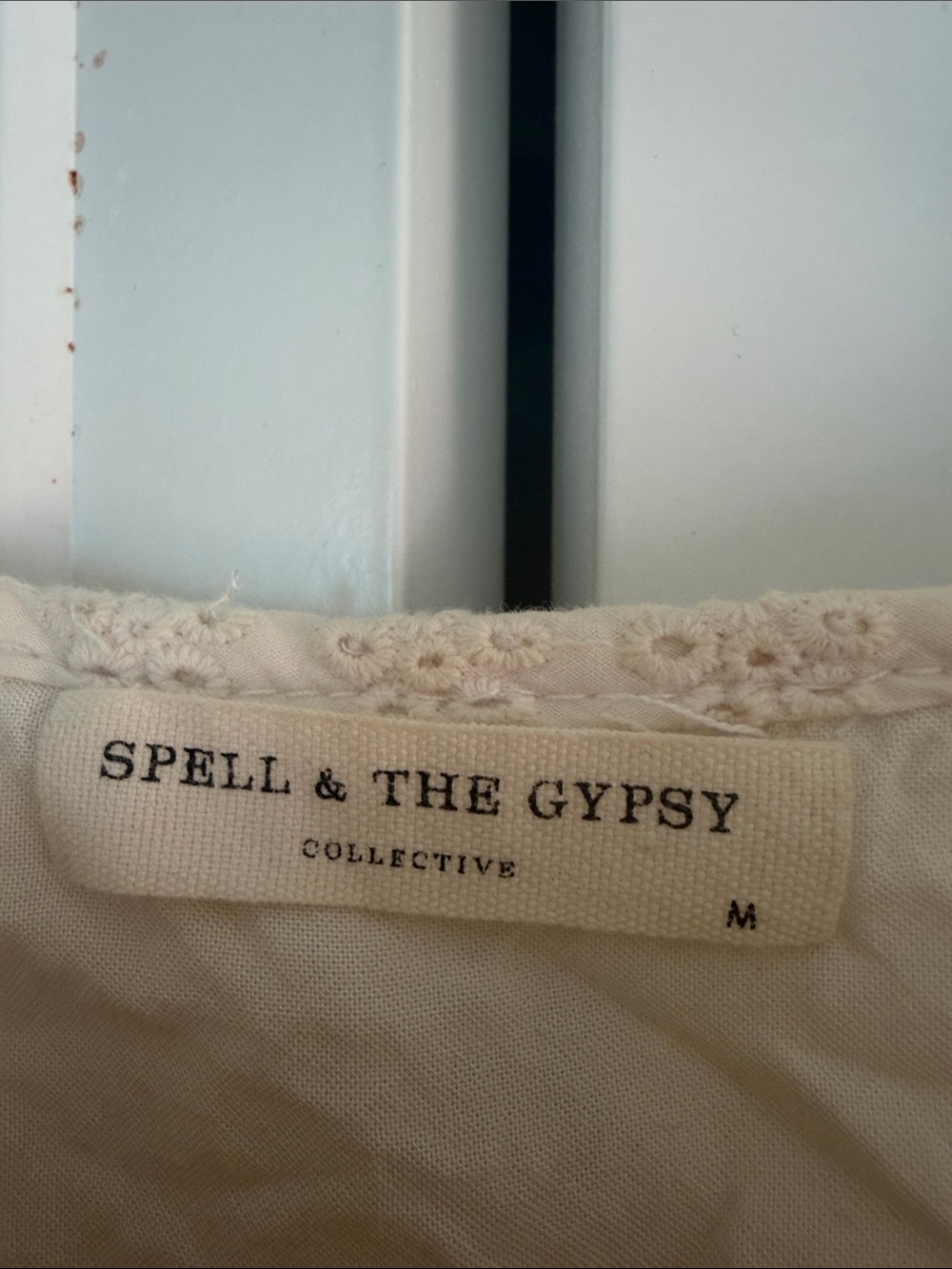 Spell Ivory Crochet Button-Front Crop Cami - Picture 2 of 3